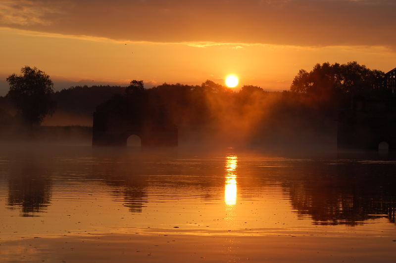 Sonnenaufgang an der Oder