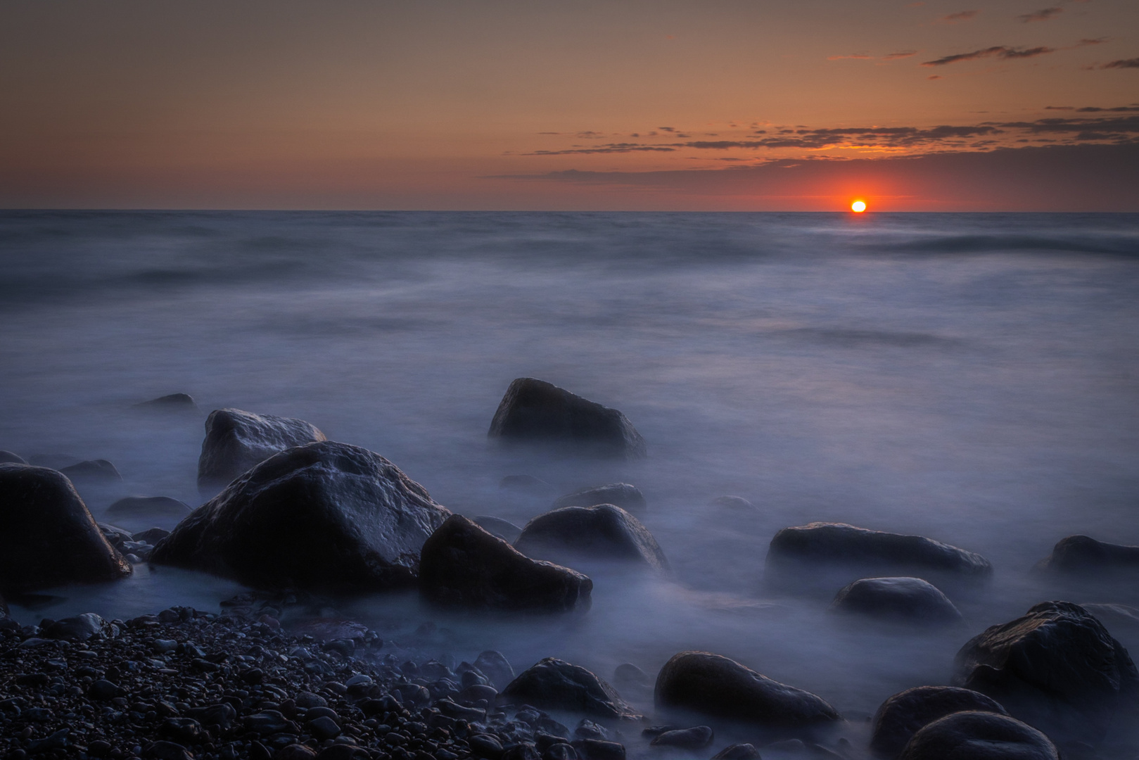 Sonnenaufgang an der Ostsee (Langzeitbelichtung)