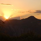 Sonnenaufgang an der Pfälzer Hütte in Liechtenstein