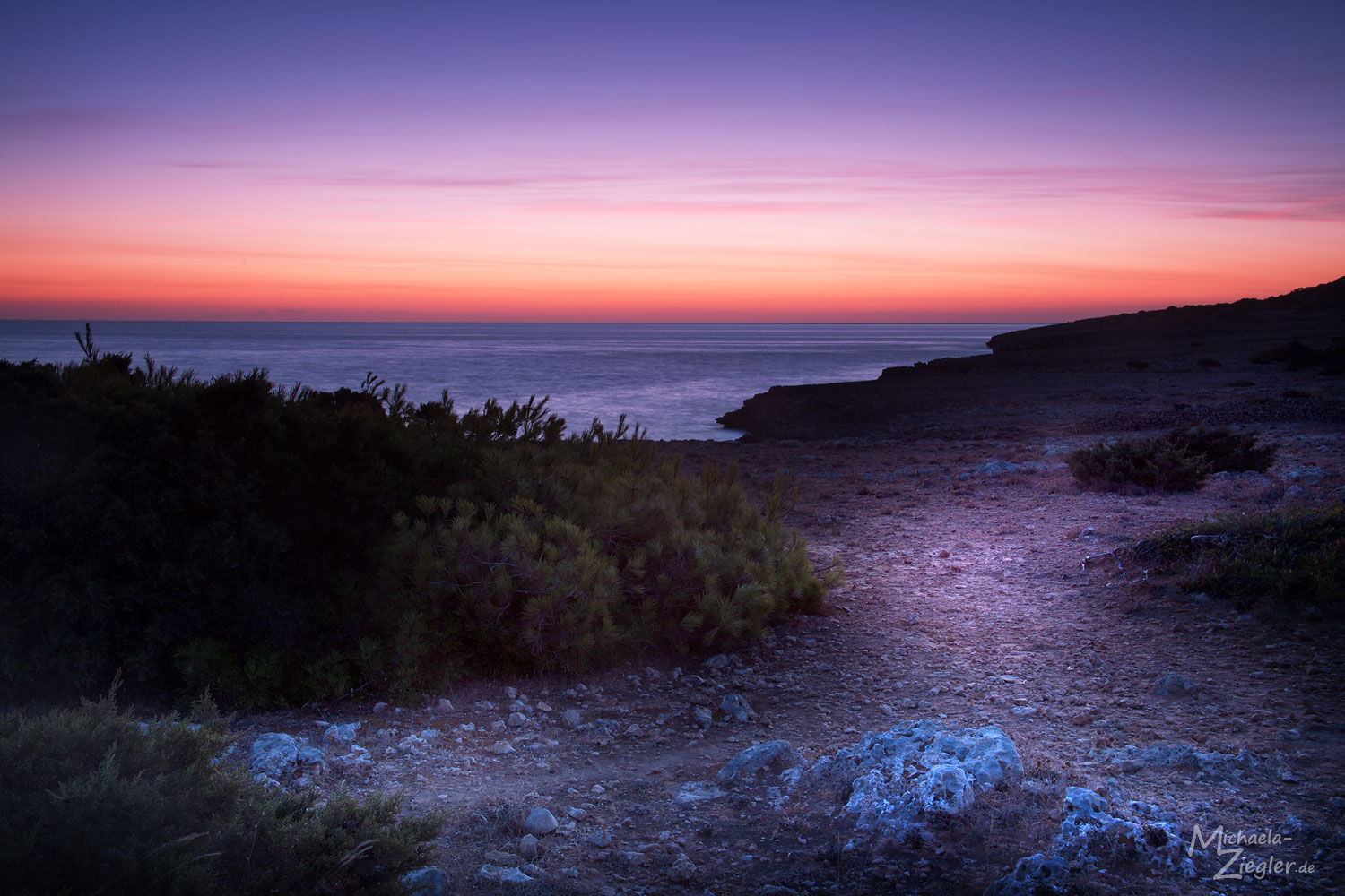 Sonnenaufgang an der Punta de n’Amer, Mallorca