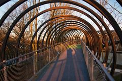 Sonnenaufgang an der Rehberger Brücke in Oberhausen