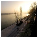 Sonnenaufgang an der Rheinkehre