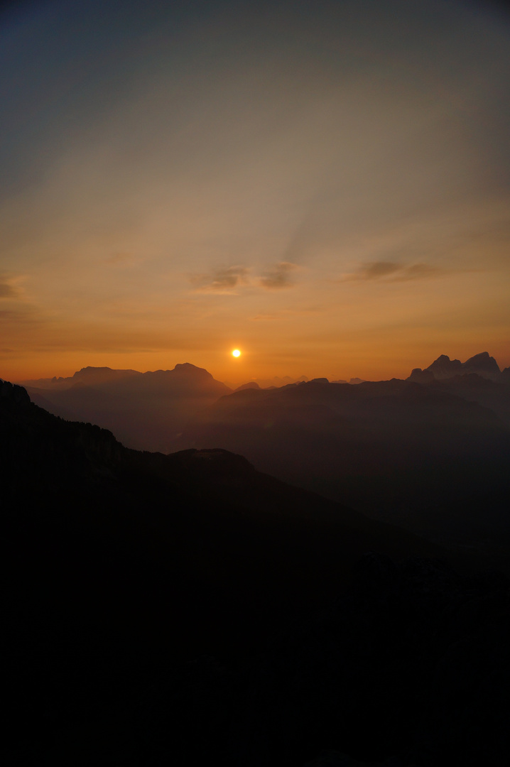 Sonnenaufgang an der Rotwandhütte