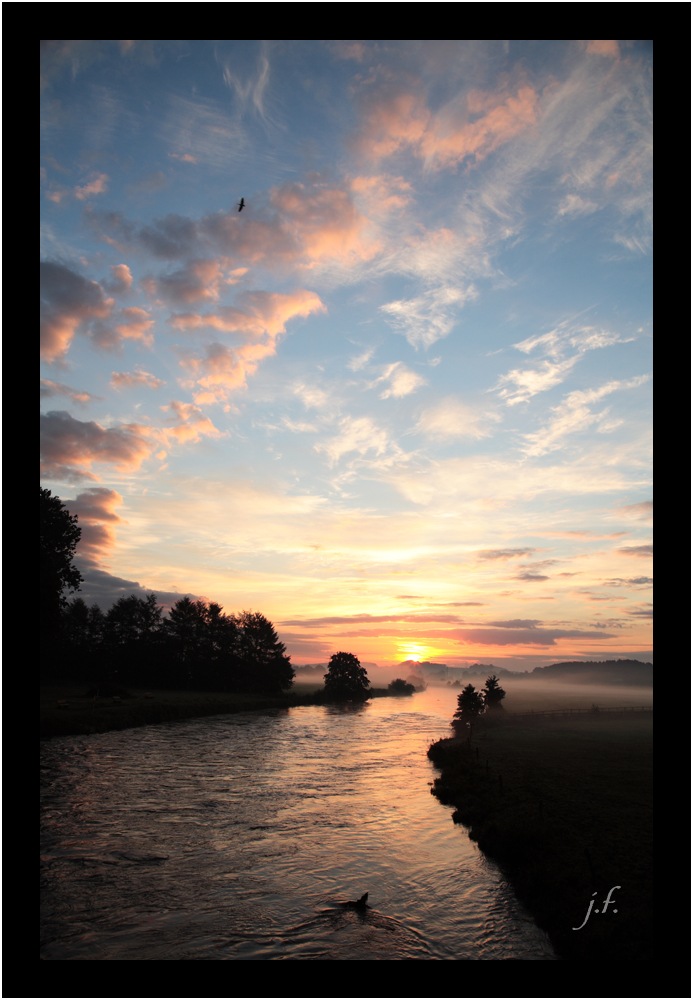 Sonnenaufgang an der Ruhr bei Schwerte