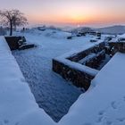 Sonnenaufgang an der Ruine Lindelbrunn