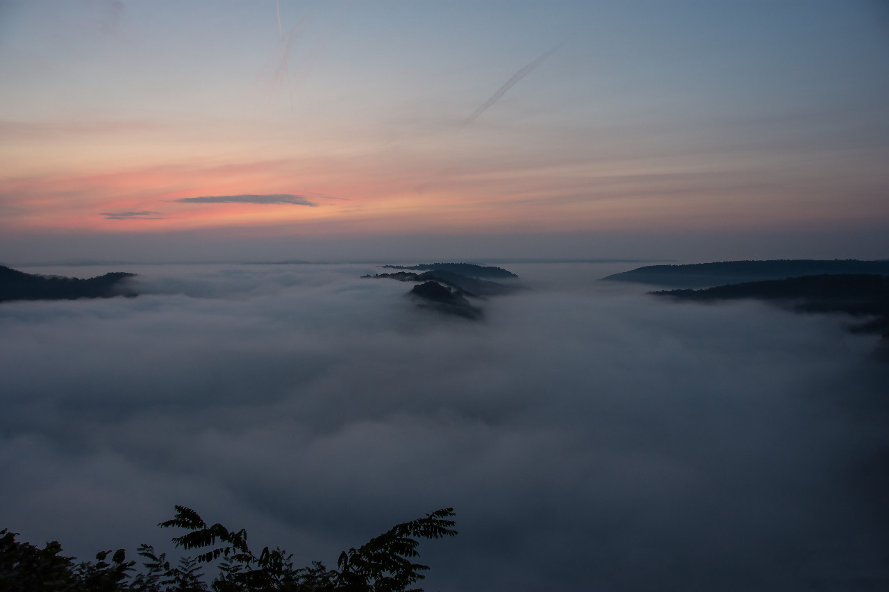 Sonnenaufgang an der Saarschleife