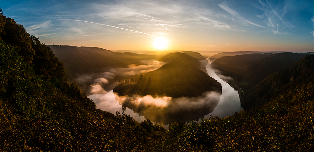 Sonnenaufgang an der Saarschleife