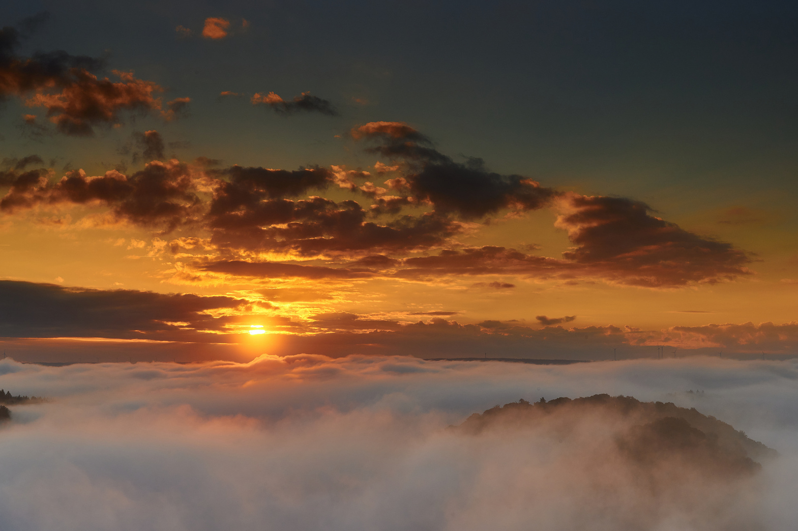 Sonnenaufgang an der Saarschleife