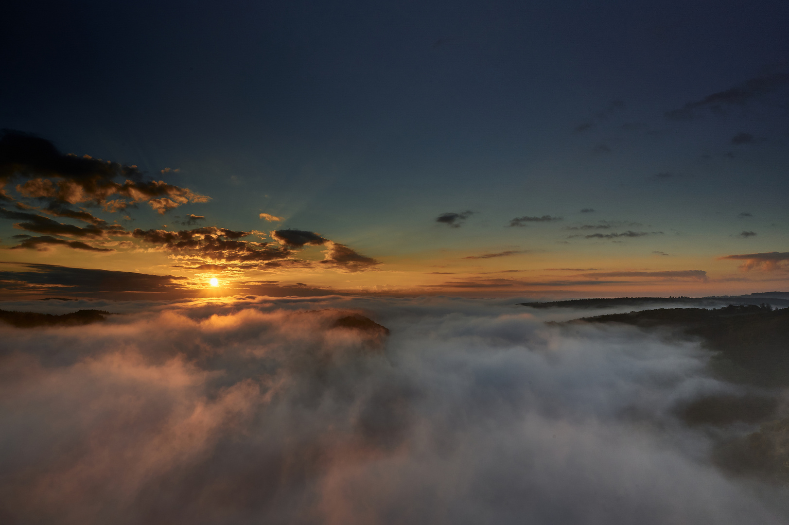 Sonnenaufgang an der Saarschleife