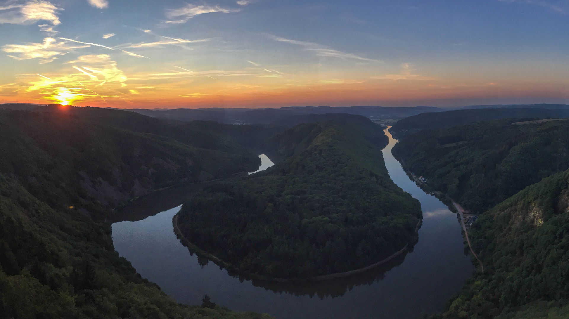 Sonnenaufgang an der Saarschleife