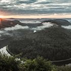 Sonnenaufgang an der Saarschleife