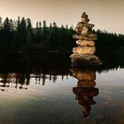 Sonnenaufgang an der Schwarzenbach-Talsperre