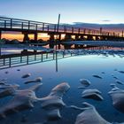 Sonnenaufgang an der Seebrücke in Wyk auf Föhr