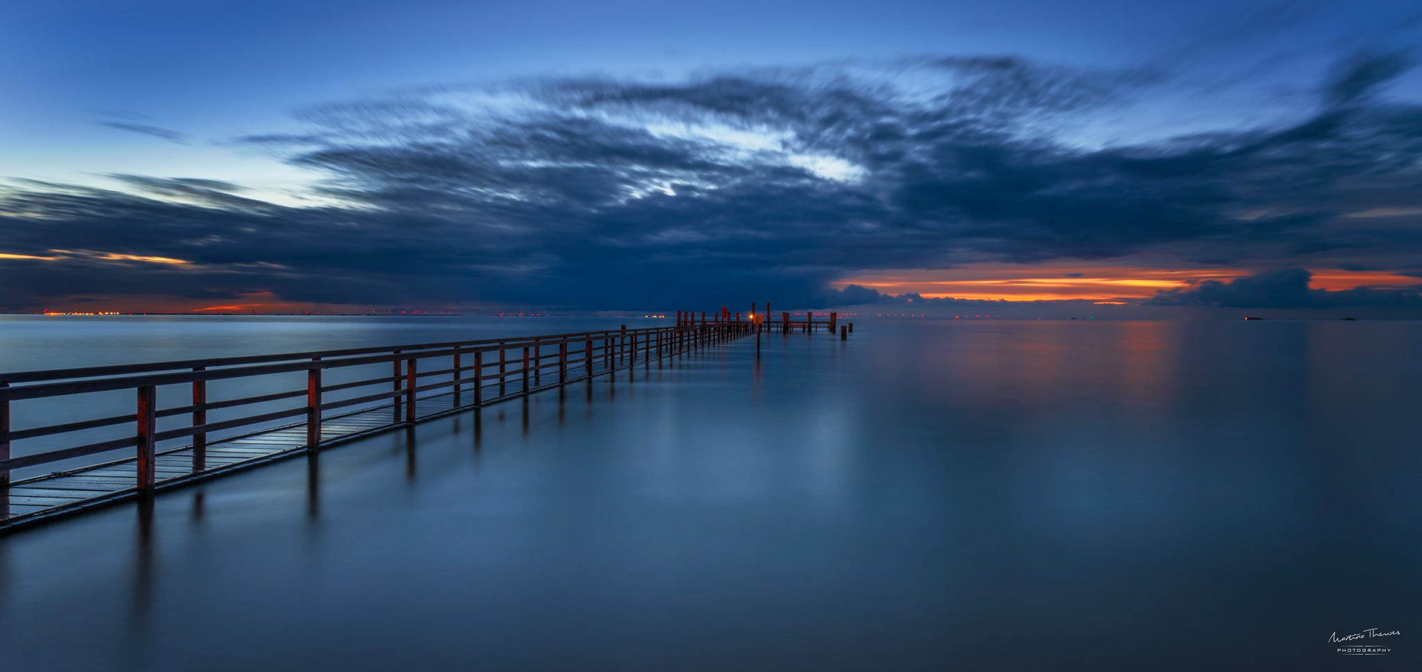 Sonnenaufgang an der Seebrücke von Wyk