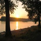 Sonnenaufgang an der Siegmündung