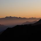 Sonnenaufgang an der Stettiner Hütte in Südtirol