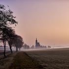 Sonnenaufgang an der Wallfahrtskirche Fährbrück