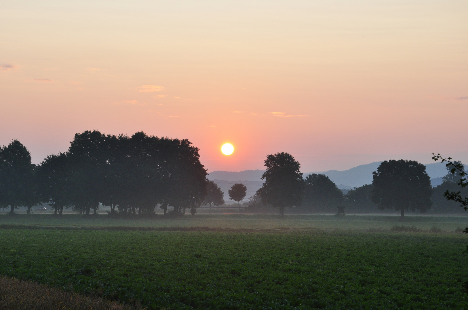 Sonnenaufgang an der Weschnitz / Lorsch