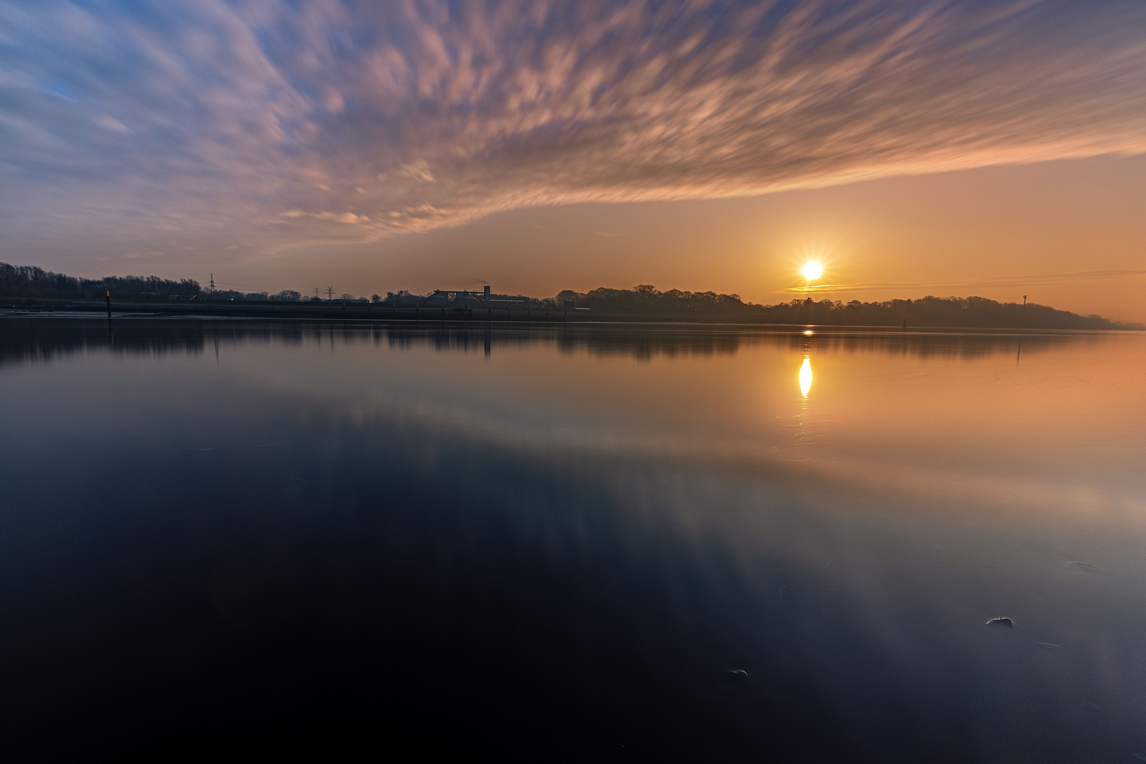 Sonnenaufgang an der Weser