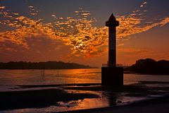 Sonnenaufgang an der Weser