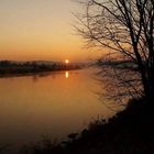 Sonnenaufgang an der Weser bei Emmerthal-Ohr 