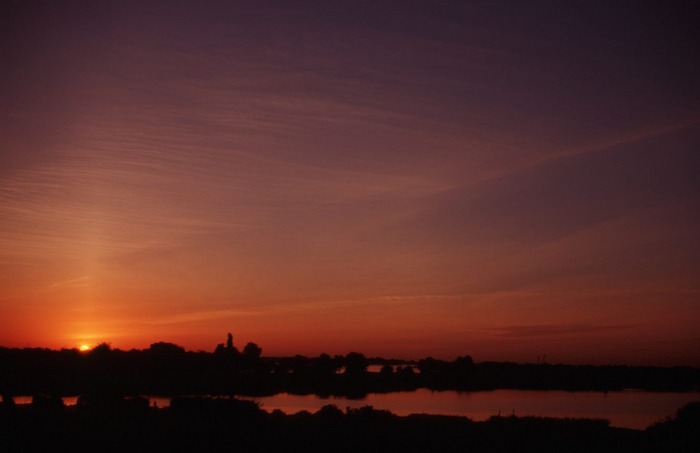 Sonnenaufgang an der Weser