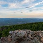 Sonnenaufgang an der Wolfswarte im Harz