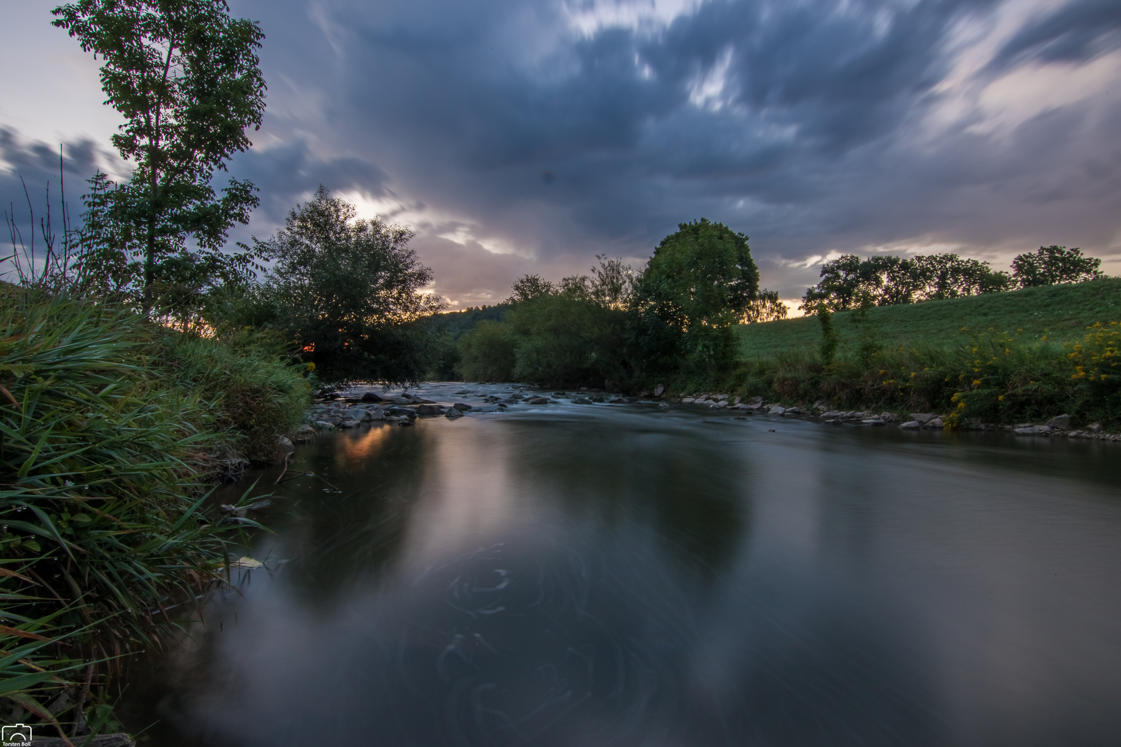 Sonnenaufgang an der Wutach in Lauchringen