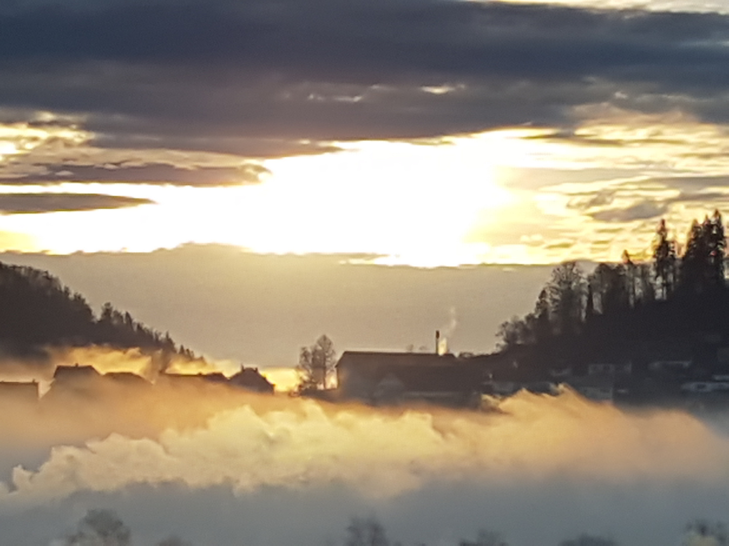 Sonnenaufgang an Silvester 