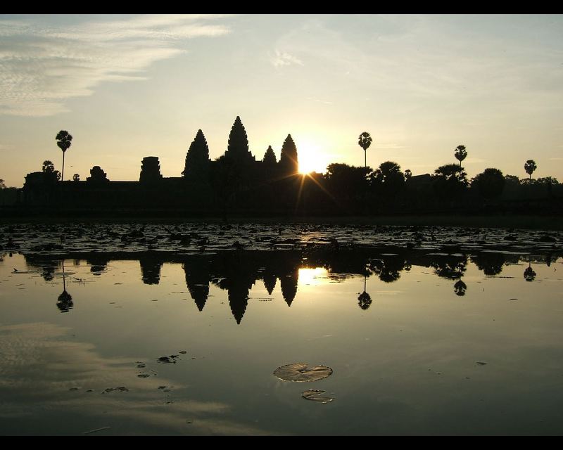 Sonnenaufgang Angkor Wat am 4.11.2005