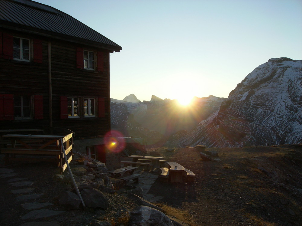 sonnenaufgang auf 2501m über meer