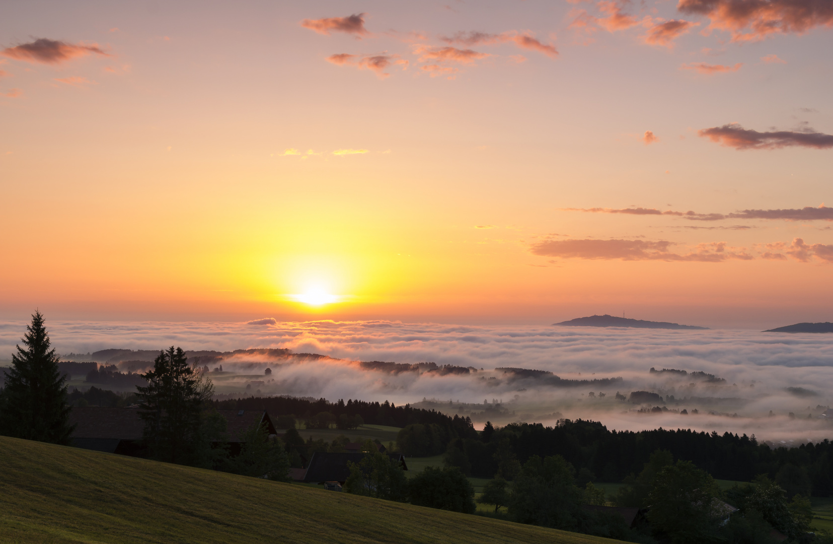 Sonnenaufgang auf dem Auerberg