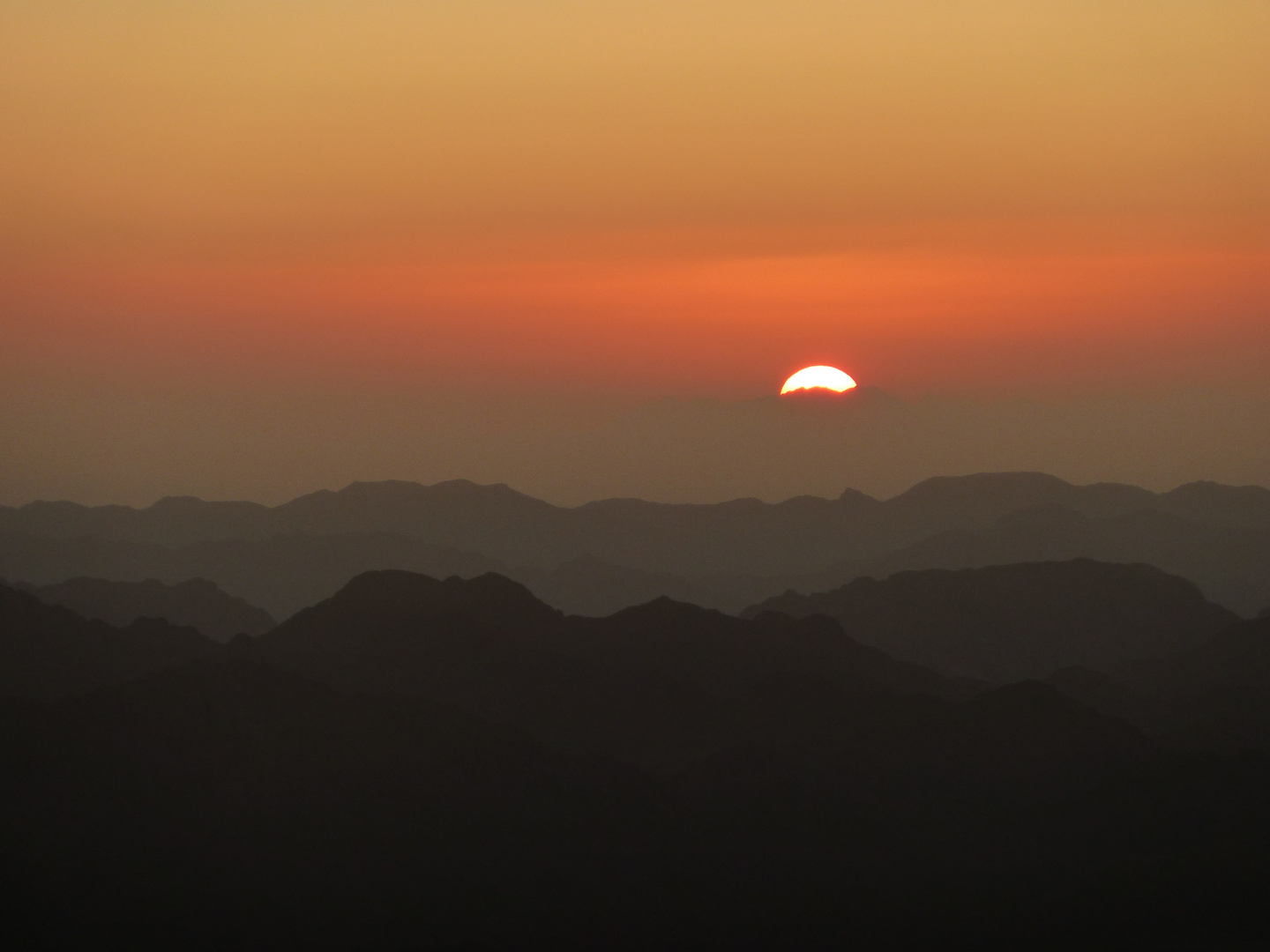 Sonnenaufgang auf dem Berg Moses