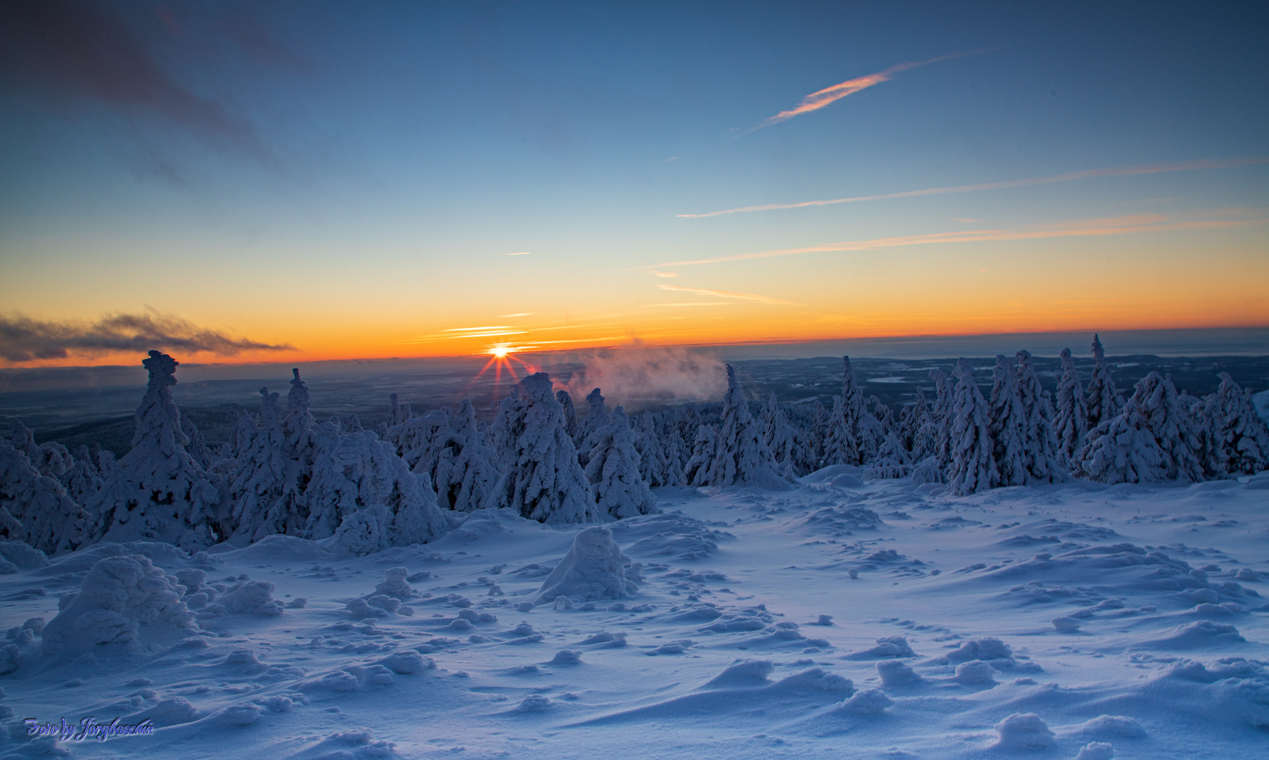 Sonnenaufgang auf dem Brocken