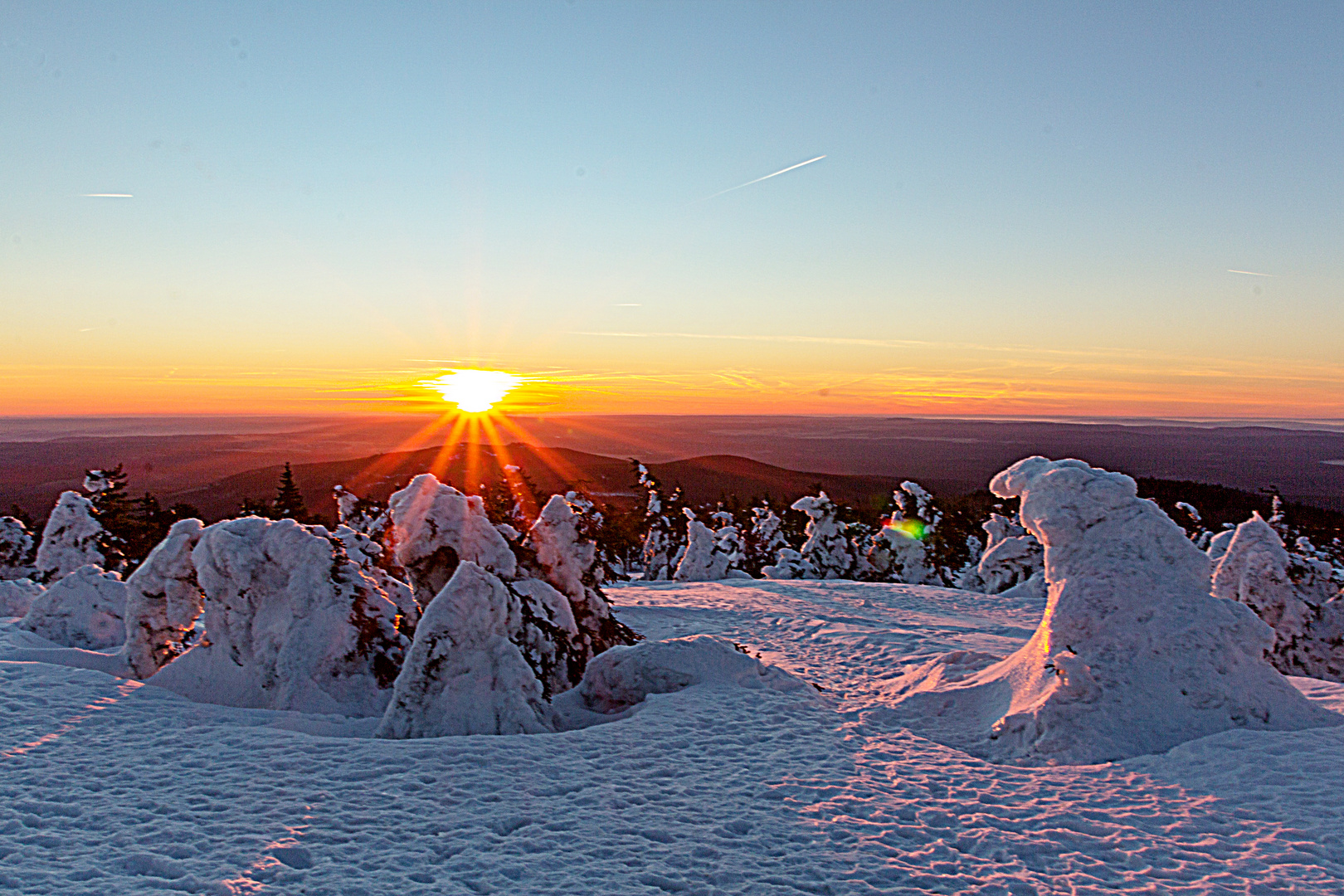 Sonnenaufgang auf dem Brocken