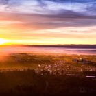 Sonnenaufgang auf dem Fernsehturm Stuttgart