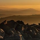 Sonnenaufgang auf dem Gipfel des Lusen