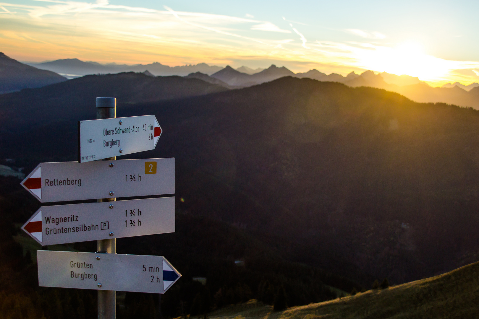 Sonnenaufgang auf dem Grünten