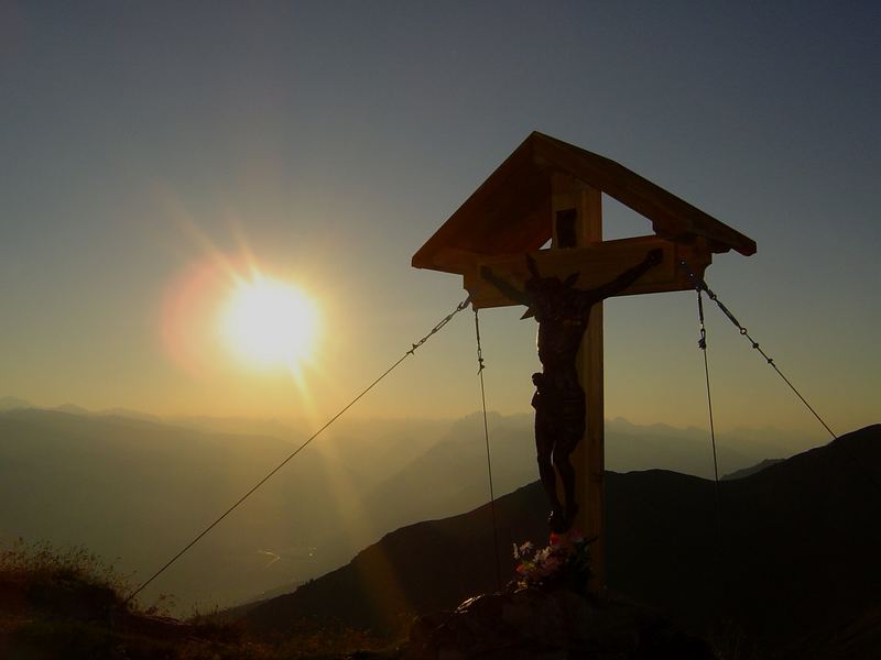 Sonnenaufgang auf dem Helm in Sexten