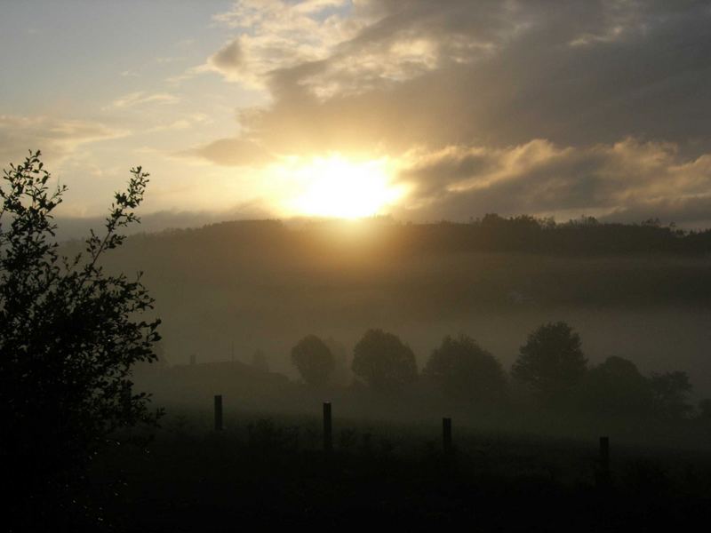 Sonnenaufgang auf dem Jakobsweg