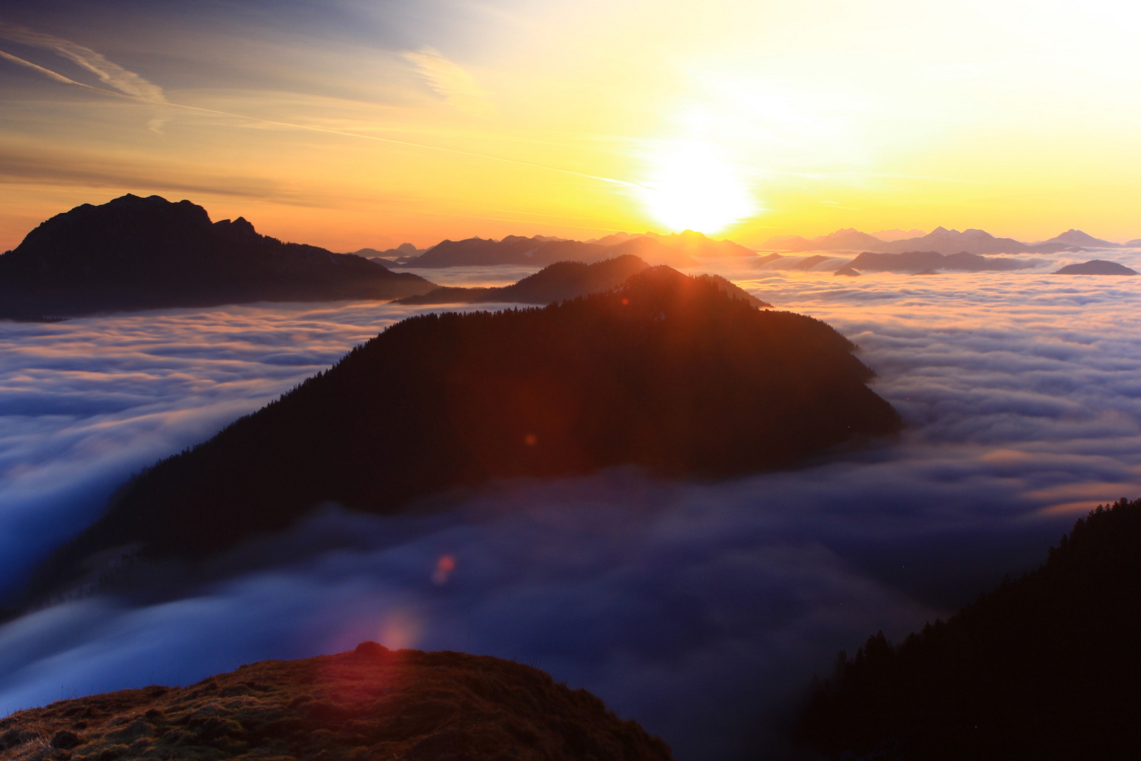 Sonnenaufgang auf dem Jochberg