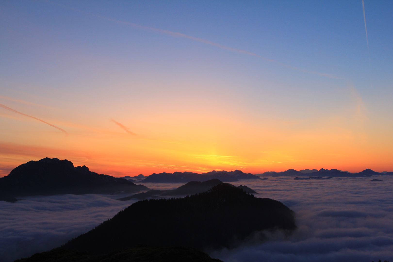 Sonnenaufgang auf dem Jochberg