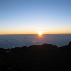 sonnenaufgang auf dem kilimanjaro