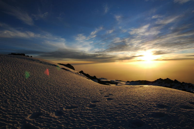 Sonnenaufgang auf dem Kilimanjaro Juni 2007