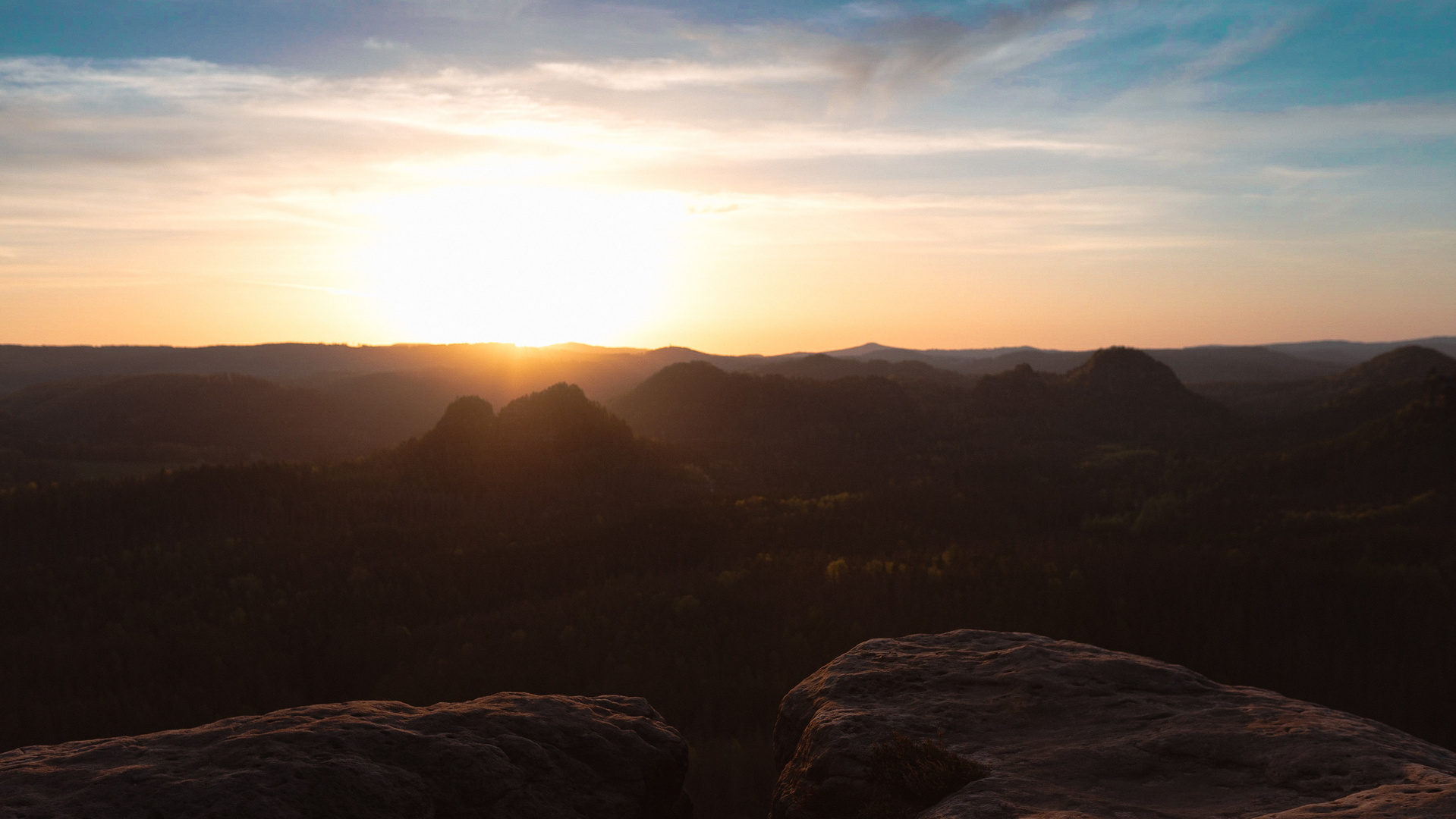 Sonnenaufgang auf dem kleinen Winterberg