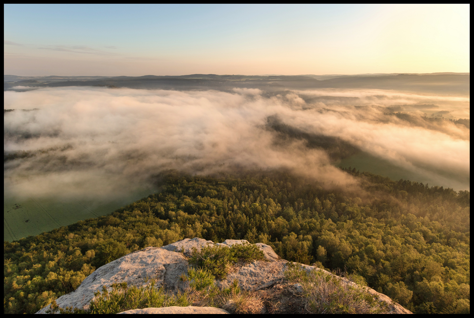 " Sonnenaufgang auf dem Lilienstein "