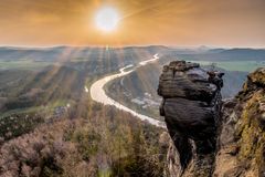 Sonnenaufgang auf dem Lilienstein