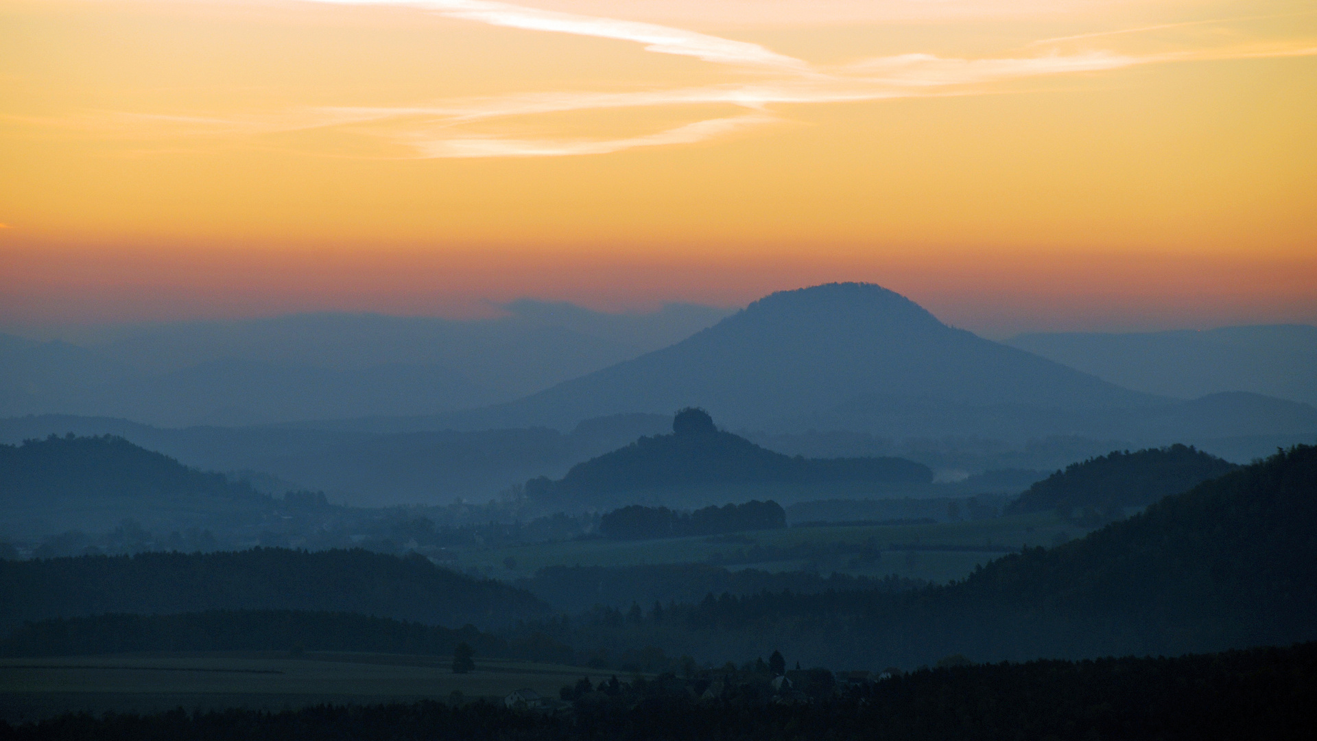 Sonnenaufgang auf dem Lilienstein