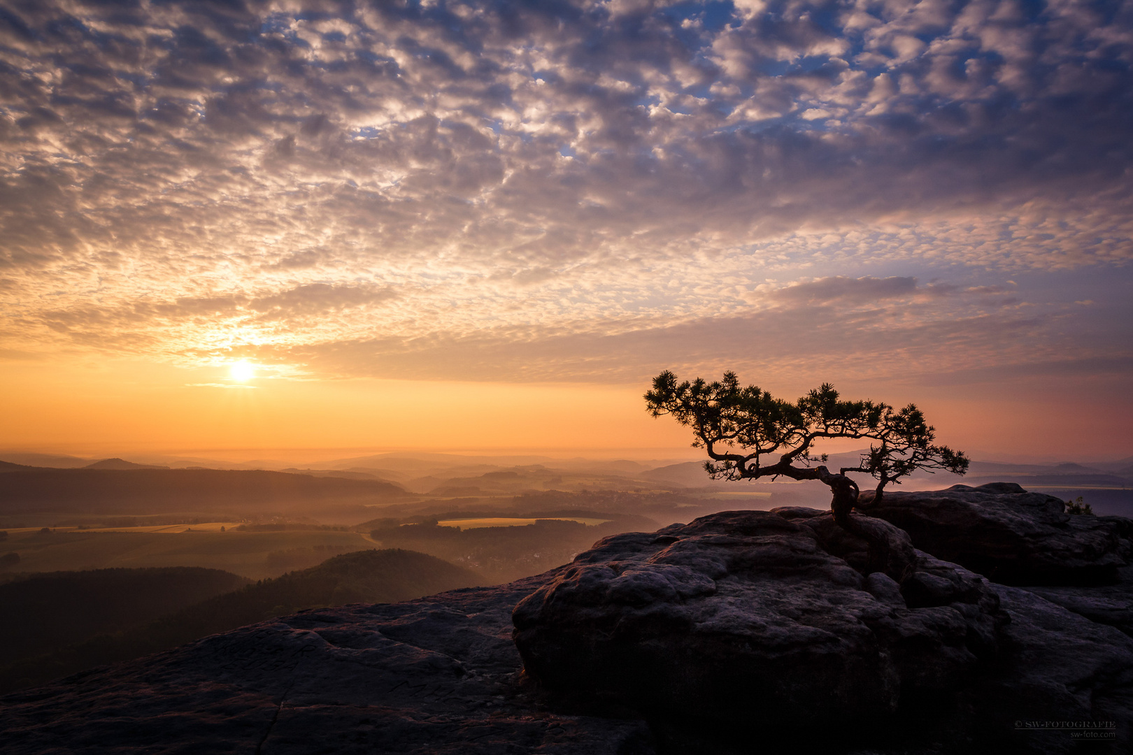 Sonnenaufgang auf dem Lilienstein