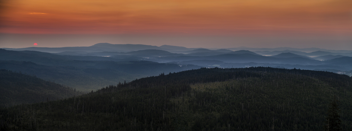 Sonnenaufgang auf dem Lusen